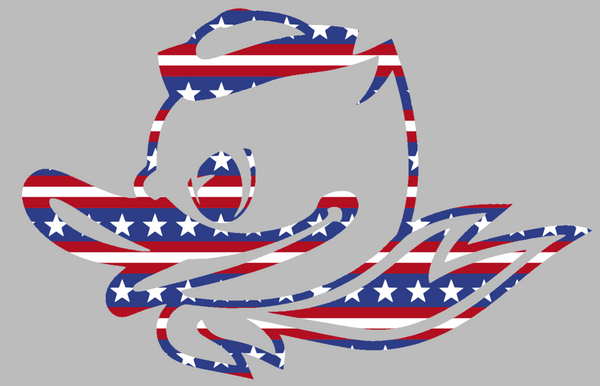 Oregon Ducks Puddles Logo Stars & Stripes USA American Flag Vinyl Decal PICK SIZE