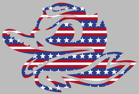 Oregon Ducks Combat Puddles Logo Stars & Stripes USA American Flag Vinyl Decal PICK SIZE