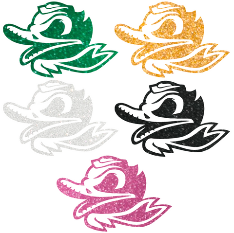 Oregon Ducks Metallic Sparkle Combat Puddles Logo Premium DieCut Vinyl Decal PICK COLOR & SIZE