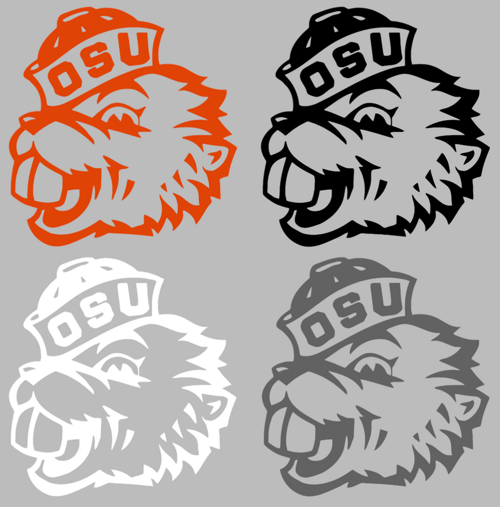 Oregon State Beavers Mascot Logo Premium DieCut Vinyl Decal PICK COLOR & SIZE