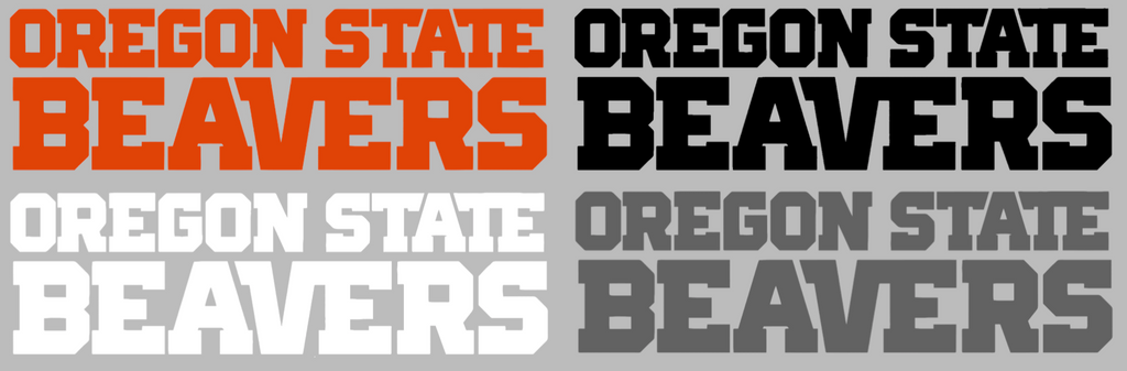 Oregon State Beavers Team Name Logo Premium DieCut Vinyl Decal PICK COLOR & SIZE