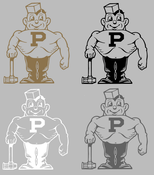 Purdue Boilermakers Retro Throwback Logo Premium DieCut Vinyl Decal PICK COLOR & SIZE