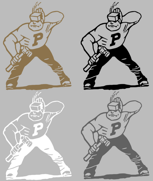 Purdue Boilermakers Retro Throwback Logo Premium DieCut Vinyl Decal PICK COLOR & SIZE