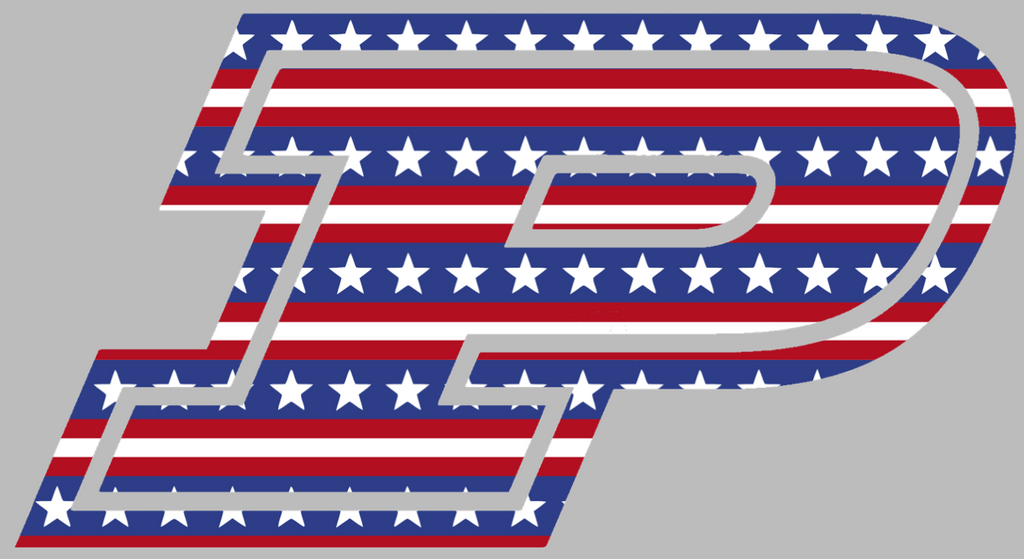 Purdue Boilermakers Team Logo Stars & Stripes USA American Flag Vinyl Decal PICK SIZE