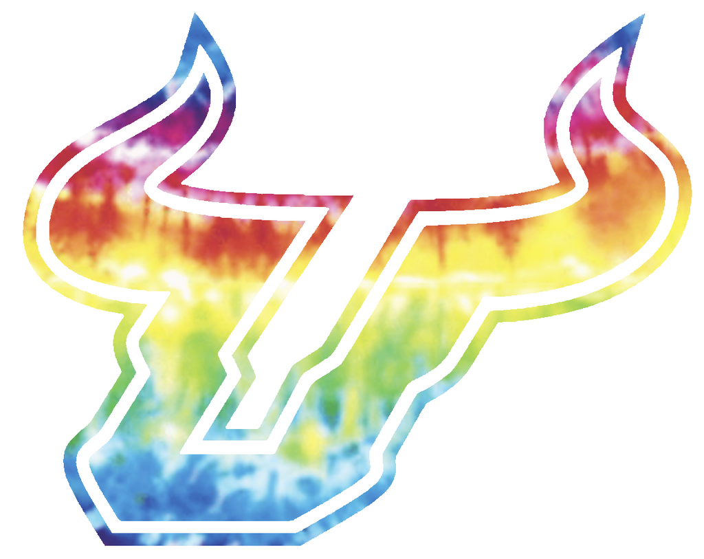 South Florida Bulls Team Logo Crucial Catch Cancer Tie Dye Vinyl Decal PICK SIZE