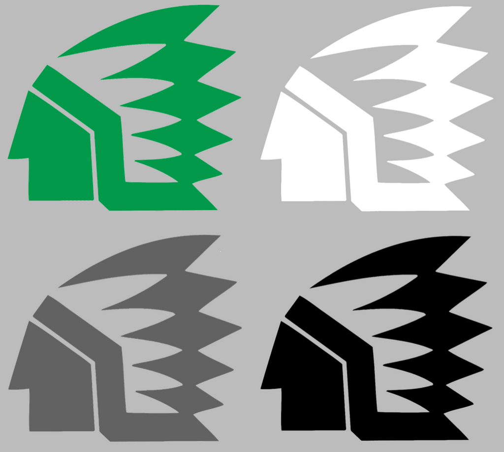 North Dakota Fighting Hawks Retro Throwback Logo Premium DieCut Vinyl Decal PICK COLOR & SIZE