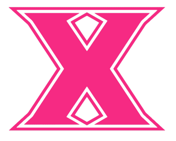 Xavier Musketeers HOT PINK Team Logo Premium DieCut Vinyl Decal PICK SIZE