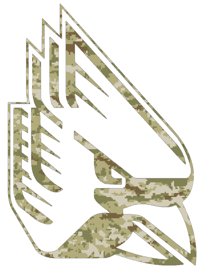 Ball State Cardinals Team Logo Salute to Service Camouflage Camo Vinyl Decal PICK SIZE