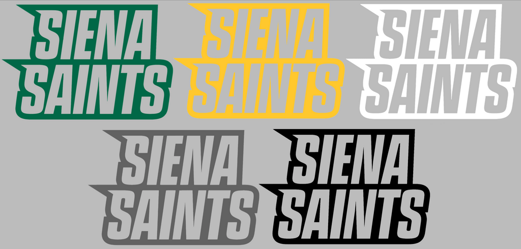 Siena Saints Team Name Logo Premium DieCut Vinyl Decal PICK COLOR & SIZE