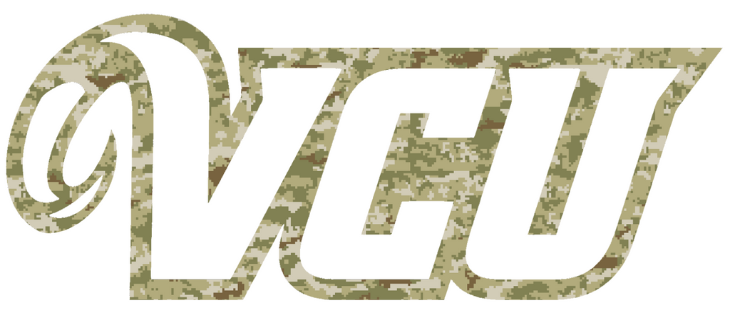 VCU Rams Team Logo Salute to Service Camouflage Camo Vinyl Decal PICK SIZE