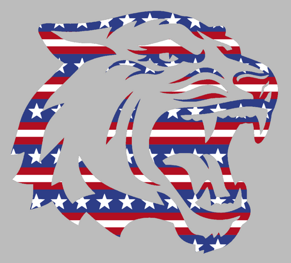 RIT Tigers Alternate Logo Stars & Stripes American Flag Vinyl Decal ...