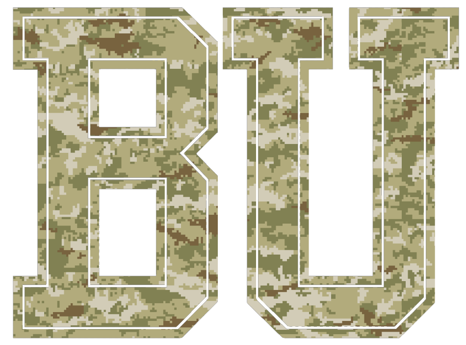 Boston University Terriers Team Logo Salute to Service Camouflage Camo Vinyl Decal PICK SIZE