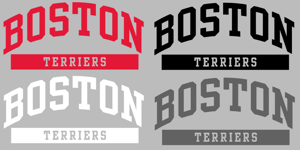 Boston University Terriers Team Name Logo Premium DieCut Vinyl Decal PICK COLOR & SIZE