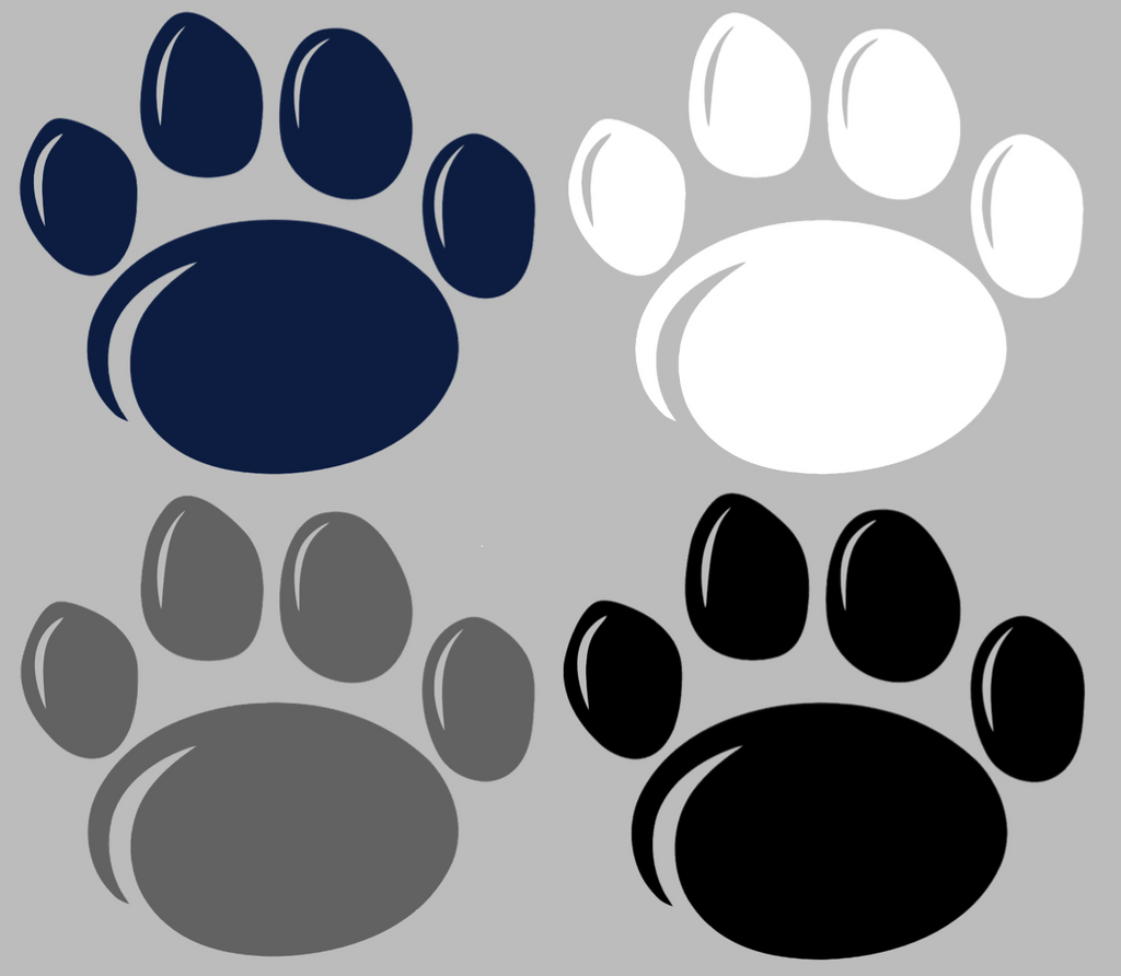 Penn State Nittany Lions Paw Print Logo Premium DieCut Vinyl Decal PICK COLOR & SIZE