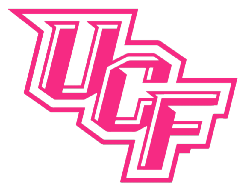 UCF Central Florida Knights HOT PINK Team Logo Premium DieCut Vinyl Decal PICK SIZE