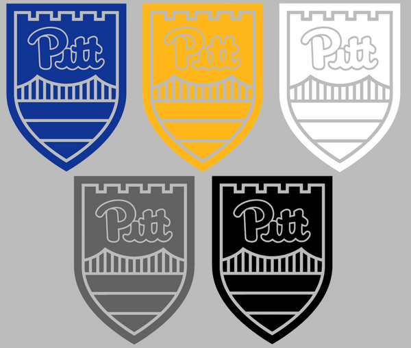 Pittsburgh Pitt Panthers Bridge Shield Logo Premium DieCut Vinyl Decal PICK COLOR & SIZE