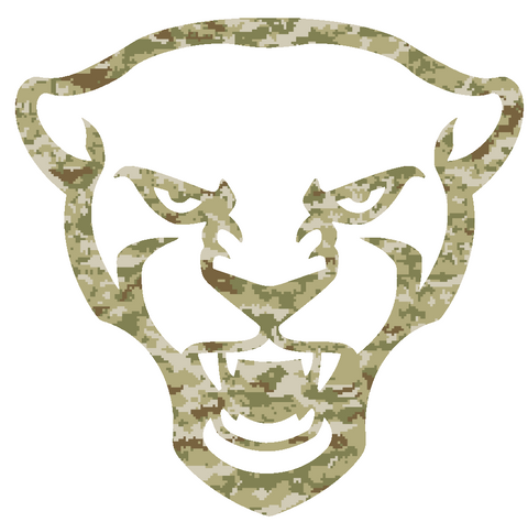 Pittsburgh Pitt Panthers Mascot Logo Salute to Service Camouflage Camo Vinyl Decal PICK SIZE