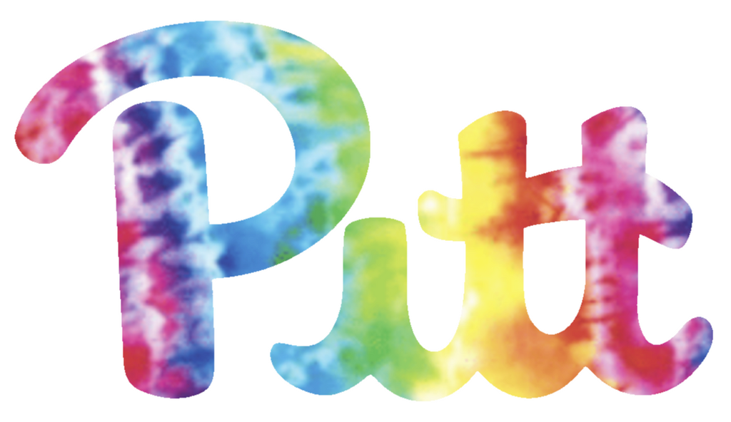 Pittsburgh Pitt Panthers Team Logo Crucial Catch Cancer Tie Dye Vinyl Decal PICK SIZE