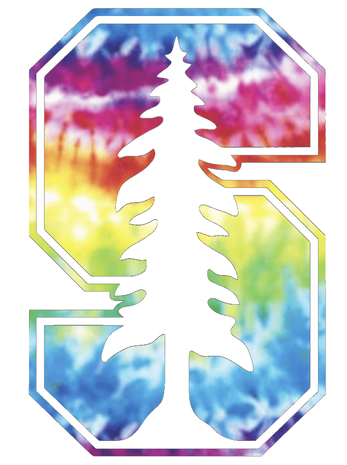 Stanford Cardinal Team Logo Crucial Catch Cancer Tie Dye Vinyl Decal PICK SIZE