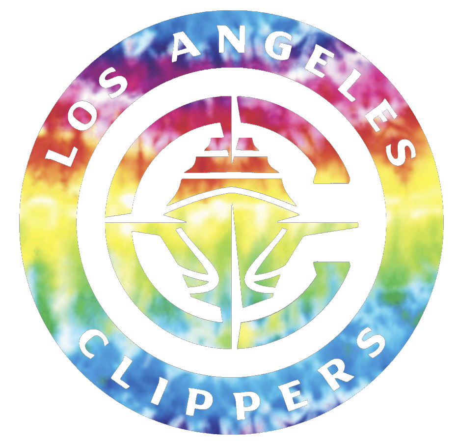 Los Angeles Clippers Team Logo Crucial Catch Cancer Tie Dye Vinyl Decal PICK SIZE