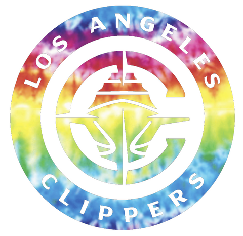 Los Angeles Clippers Team Logo Crucial Catch Cancer Tie Dye Vinyl Decal PICK SIZE