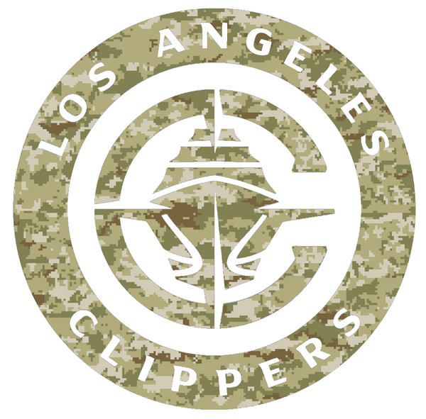 Los Angeles Clippers Team Logo Salute to Service Camouflage Camo Vinyl Decal PICK SIZE