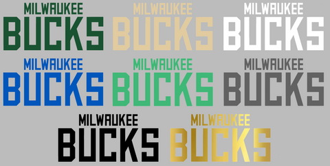 Milwaukee Bucks Team Name Logo Premium DieCut Vinyl Decal PICK COLOR & SIZE