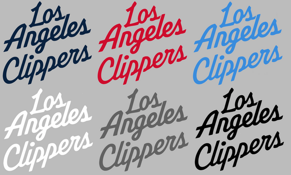 Los Angeles Clippers Team Name Logo Premium DieCut Vinyl Decal PICK COLOR & SIZE