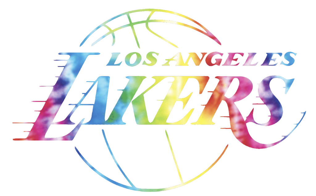 Los Angeles Lakers Team Logo Crucial Catch Cancer Tie Dye Vinyl Decal PICK SIZE