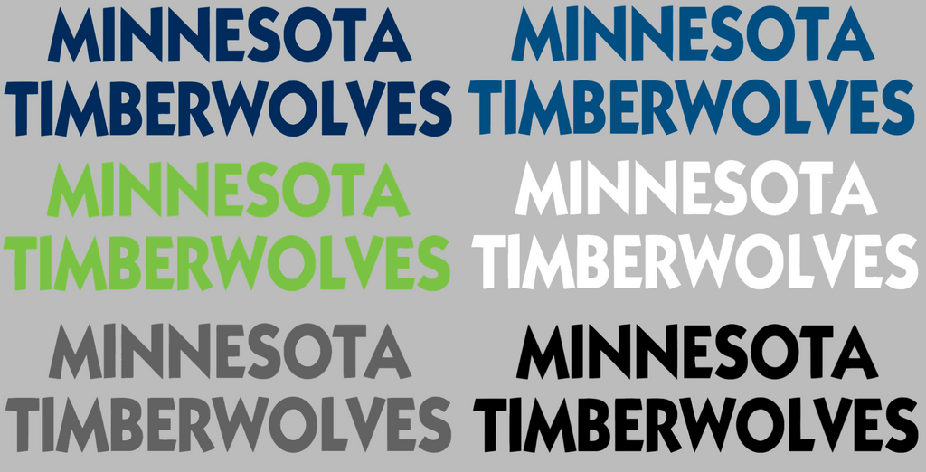 Minnesota Timberwolves Team Name Logo Premium DieCut Vinyl Decal PICK COLOR & SIZE