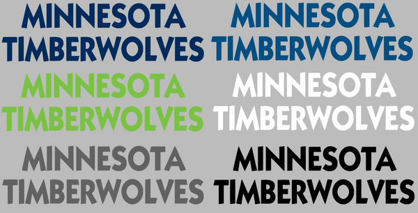 Minnesota Timberwolves Team Name Logo Premium DieCut Vinyl Decal PICK COLOR & SIZE