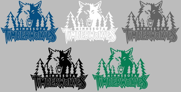 Minnesota Timberwolves Retro Throwback Logo Premium DieCut Vinyl Decal PICK COLOR & SIZE