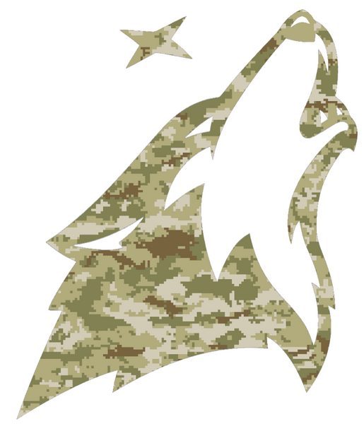 Minnesota Timberwolves Alternate Logo Salute to Service Camouflage Camo Vinyl Decal PICK SIZE