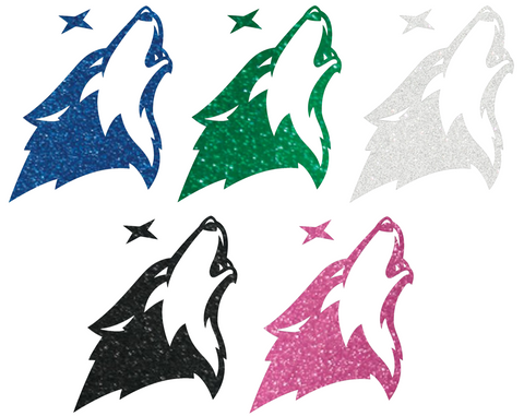 Minnesota Timberwolves Metallic Sparkle Alternate Logo Premium DieCut Vinyl Decal PICK COLOR & SIZE