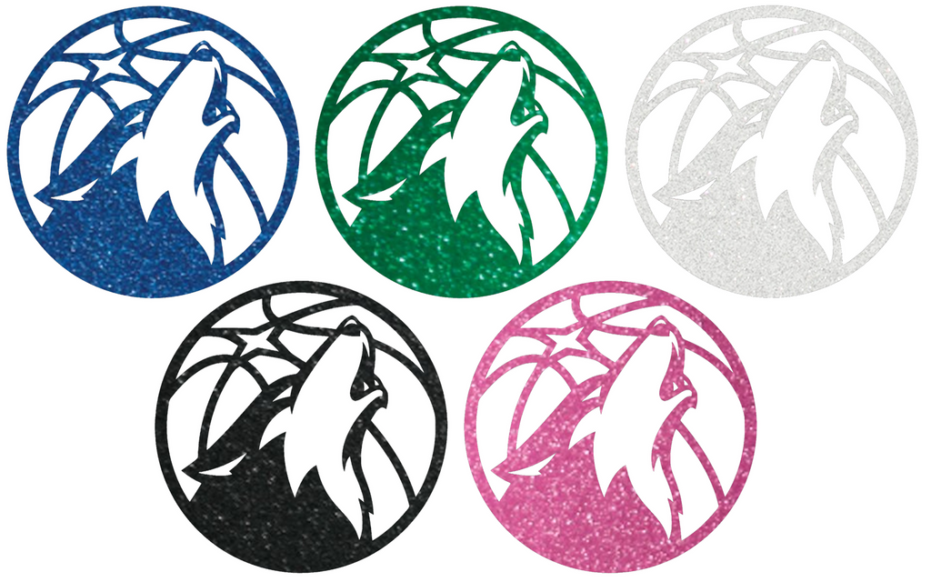 Minnesota Timberwolves Metallic Sparkle Team Logo Premium DieCut Vinyl Decal PICK COLOR & SIZE