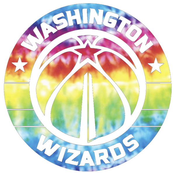 Washington Wizards Team Logo Crucial Catch Cancer Tie Dye Vinyl Decal PICK SIZE