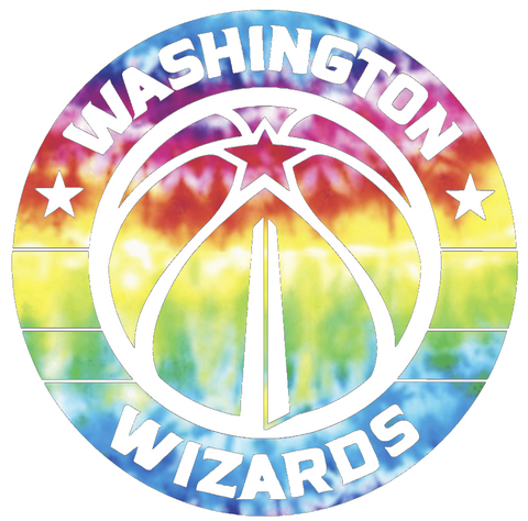 Washington Wizards Team Logo Crucial Catch Cancer Tie Dye Vinyl Decal PICK SIZE