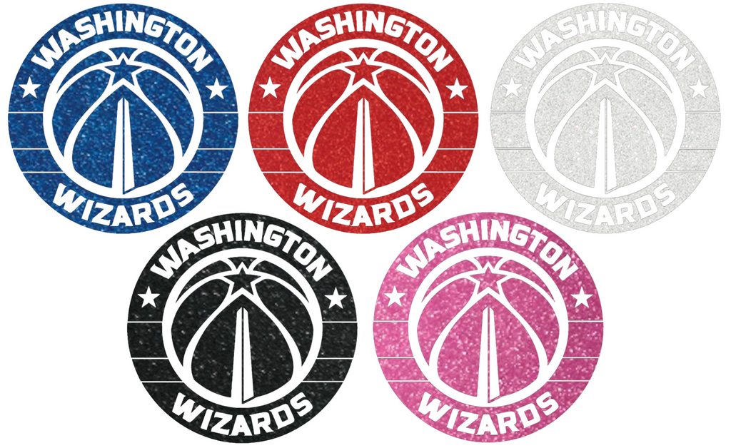 Washington Wizards Metallic Sparkle Team Logo Premium DieCut Vinyl Decal PICK COLOR & SIZE