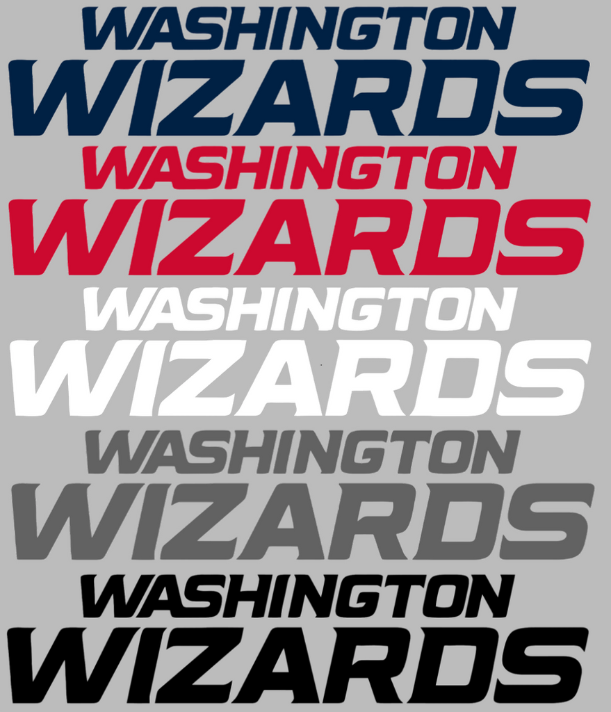 Washington Wizards Team Name Logo Premium DieCut Vinyl Decal PICK COLOR & SIZE