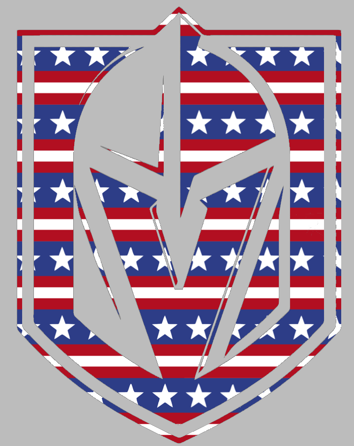 Vegas Golden Knights Team Logo Stars & Stripes USA American Flag Vinyl Decal PICK SIZE