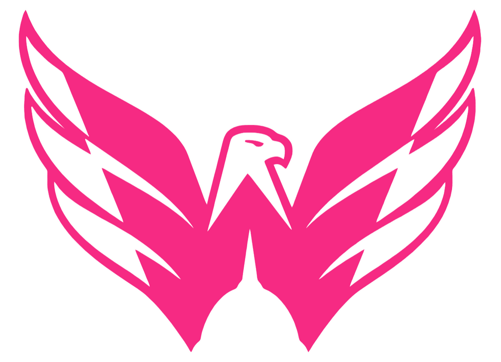 Washington Capitals HOT PINK Alternate Logo Premium DieCut Vinyl Decal PICK SIZE