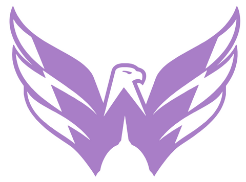 Washington Capitals PURPLE CANCER AWARENESS Alternate Logo Premium DieCut Vinyl Decal PICK SIZE