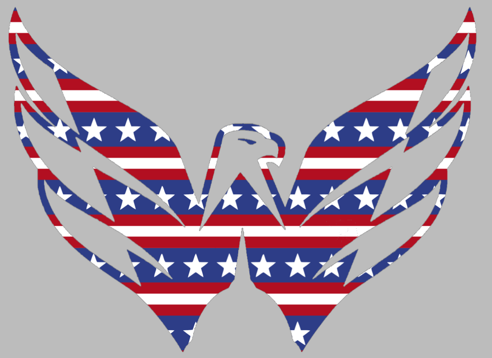 Washington Capitals Alternate Logo Stars & Stripes USA American Flag Vinyl Decal PICK SIZE