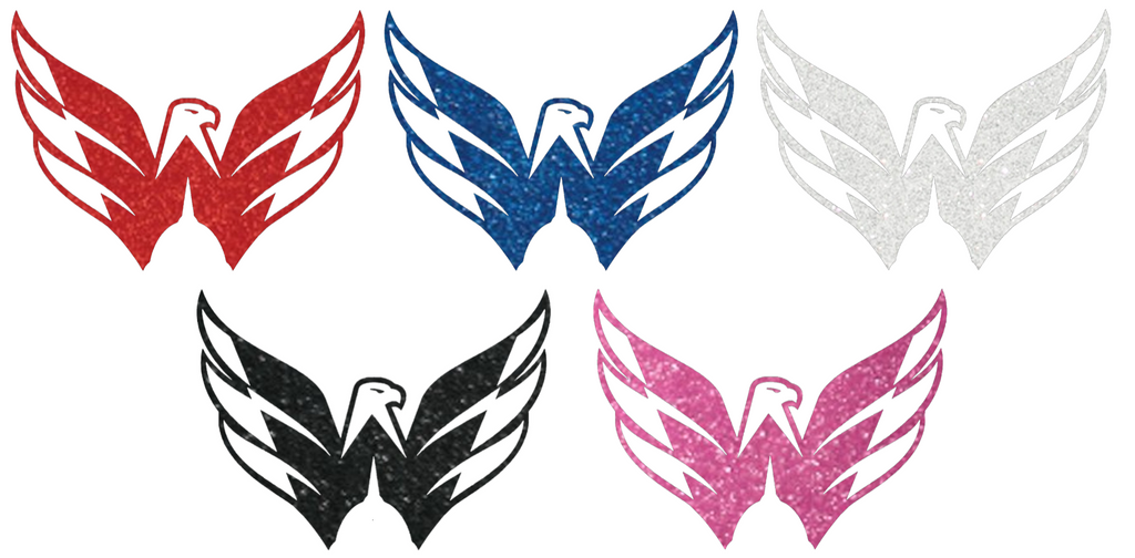 Washington Capitals Metallic Sparkle Alternate Logo Premium DieCut Vinyl Decal PICK COLOR & SIZE