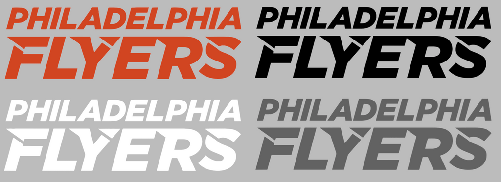 Philadelphia Flyers Team Name Logo Premium DieCut Vinyl Decal PICK COLOR & SIZE