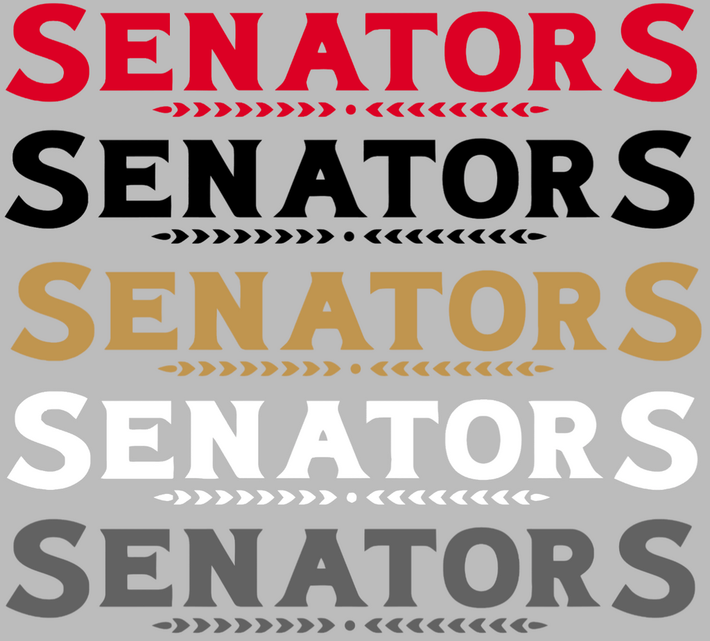 Ottawa Senators Team Name Logo Premium DieCut Vinyl Decal PICK COLOR & SIZE