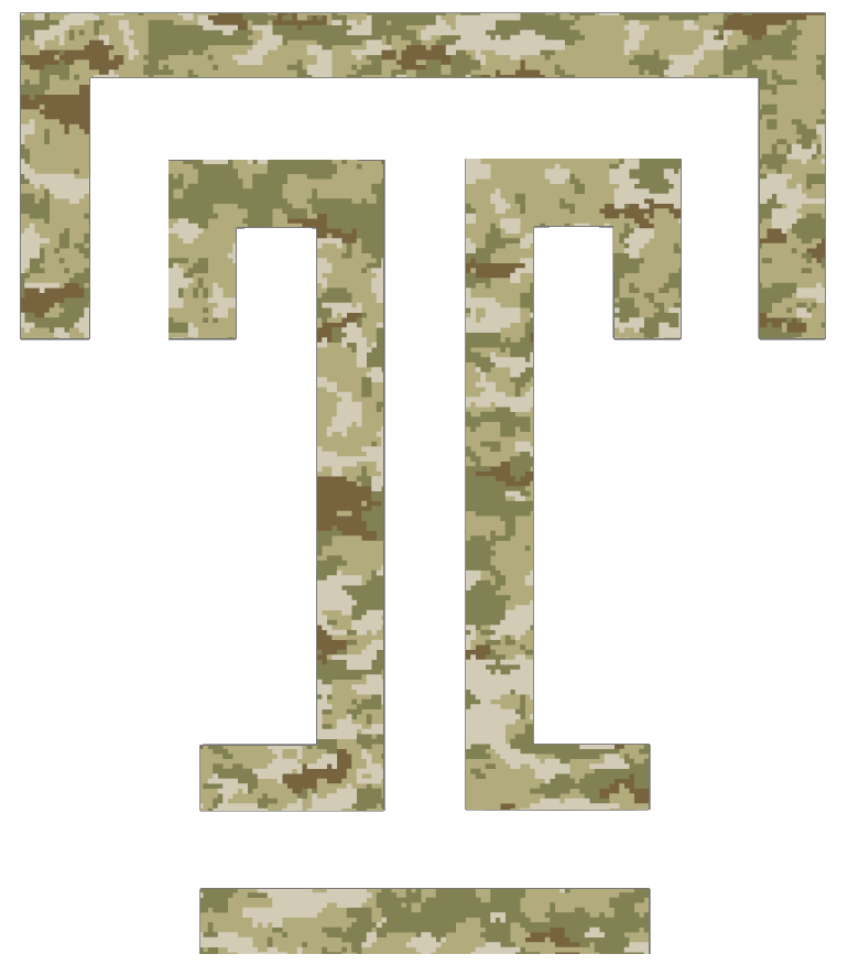 Temple Owls Team Logo Salute to Service Camouflage Camo Vinyl Decal PICK SIZE