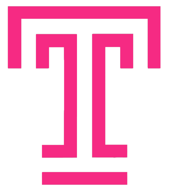 Temple Owls HOT PINK Team Logo Premium DieCut Vinyl Decal PICK SIZE