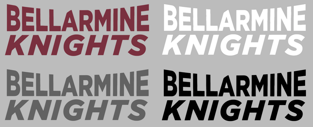 Bellarmine Knights Team Name Logo Premium DieCut Vinyl Decal PICK COLOR & SIZE