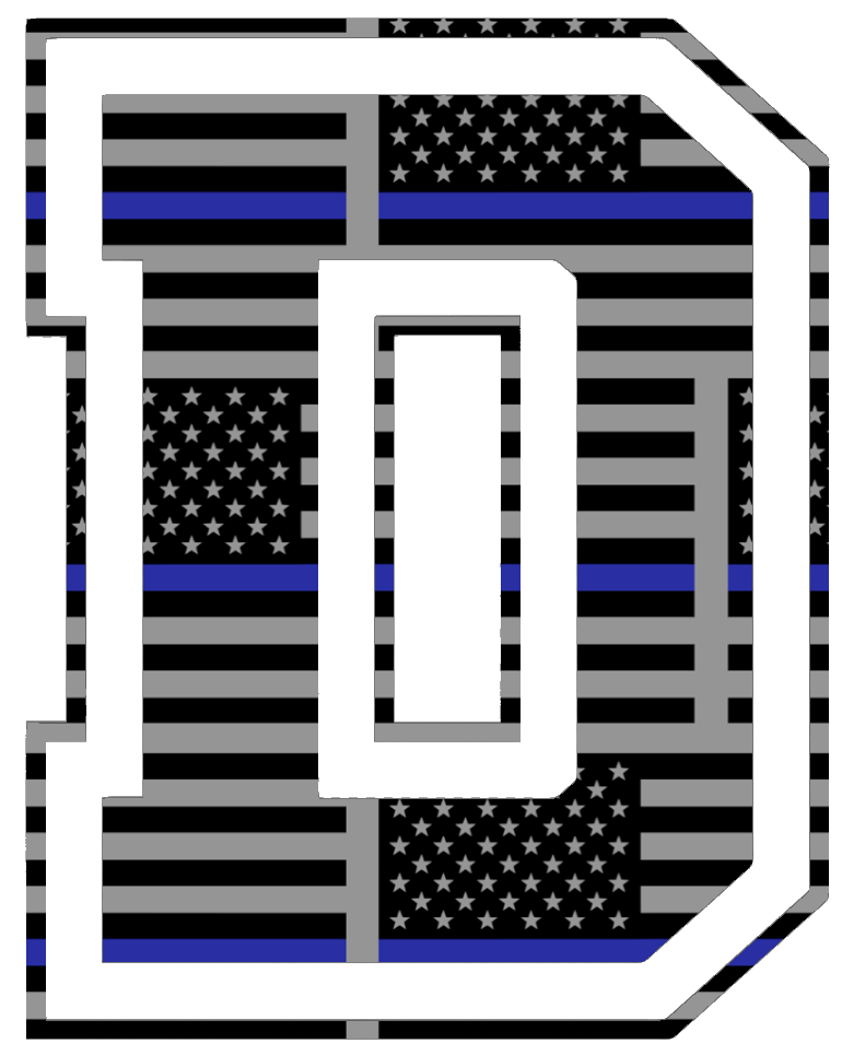 Dartmouth Big Green Team Logo Thin Blue Line American Flag Premium DieCut Vinyl Decal PICK SIZE